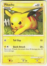 Pikachu 78/123 Common HeartGold & SoulSilver Pokemon Moderately Played on eBay