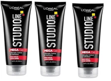 3 PK L'Oreal Paris Studio Line Mega Hair Gel, 6.8 Ounce