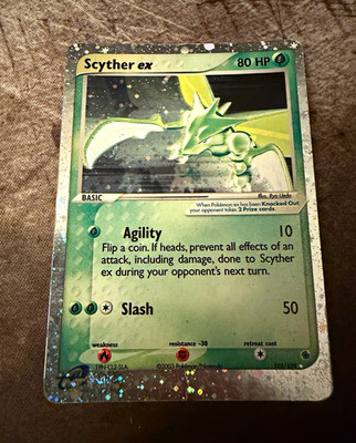 2003 Pokemon Scyther ex 102/109 Holo Rare EX Ruby & Sapphire HP Vintage