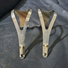 lapize france Paire de pinces à orteils/cages à orteils de vélo, métal argenté universel