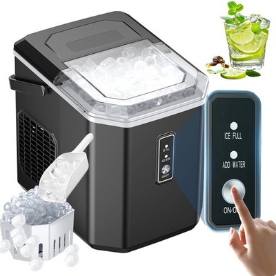 Tragbarer Eisbereiter für Küche Büro Camping Reisen 12 kg pro 24 h Schwarz