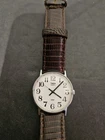 Vintage TIMEX Watch Unisex Silver Tone Stainless Steel Retro Big Numbers Dial