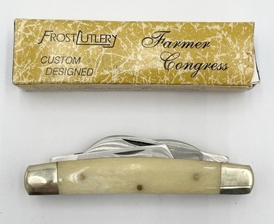 Vintage Frost Cutlery Bone Color Farmer Congress Multi Pocketknife Pakistan 
