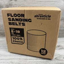Abrasticle 150 Grit Cloth Floor Sanding Belts 8 x 19 inch, 12 Pack