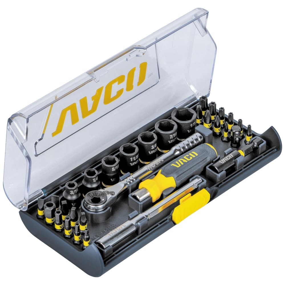Mayouko 21-teiliger 3/8 Zoll Antrieb Ratschenschlüssel-Satz Mit Flachnüssen 6–24 Mm + 6 Zoll Verlängerung & 72 Zahn Schnellspann-Hebel