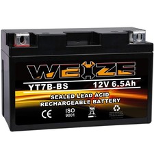 Weize YT7B-BS High Performance Sealed AGM Motorcycle ATV Battery Yamaha