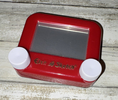 Vintage Etch A Sketch Classic Red Drawing Toy Small Size for Ages 3-12