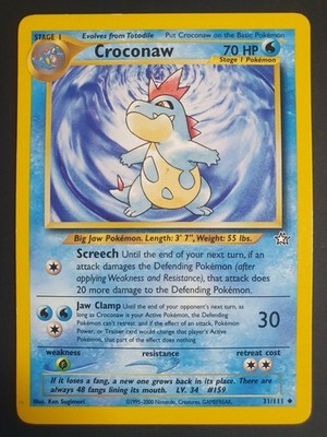 Croconaw 31/111 - Neo Genesis Set - Pokemon Card - Excellent Condition