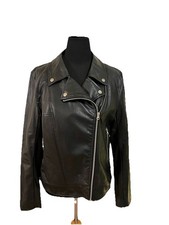 Bagatelle Biker Jacket Sz L  Black Vegan Leat...