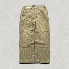 Polo Ralph Lauren Cord Trousers Mens 29" Vintage Corduroy Straight Pants, Beige