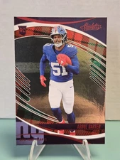 2025 Panini Absolute Abdul Carter Red & Green Plaid #101 (RC) New York Giants