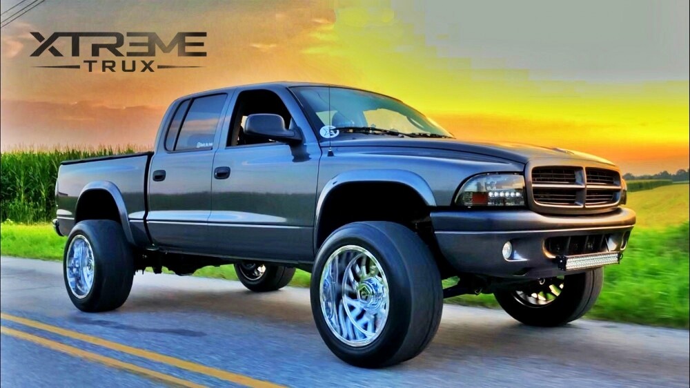 Paintable Black 9704 Dodge Dakota Extended Fender Flares Set eBay