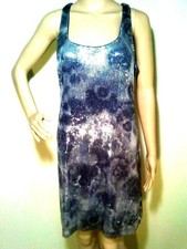 ADRIANNA PAPELL Boutique Dress sz 10 Artsy Sleeveless Silver SEQUIN Black Print