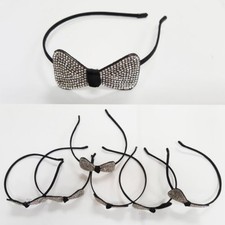 6pcs Women Girls Crystal Rhinestones Headband Hair Band Head Wrap Comb Black Lot