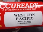 HOThree Bay Covered Hopper Car. Western Pacific11913. Accready Original Box — photo 3