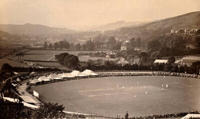 A View Of The Cricket Ground At Dover In Kent 1920 Cricket OLD PHOTO