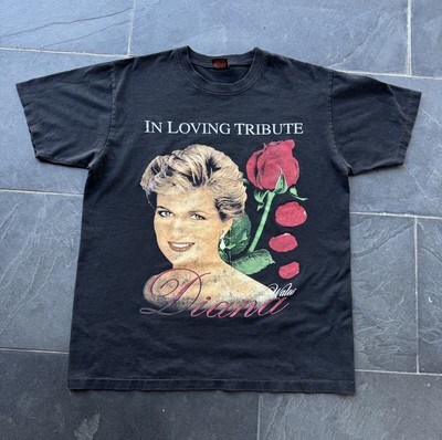 Vintage 90s In Loving Memory Princess Diana Memorial T-Shirt Rap 