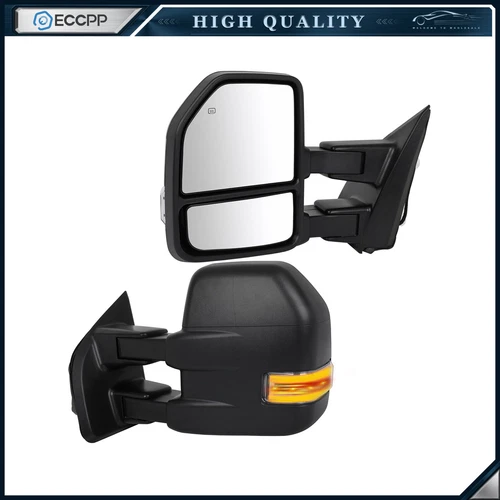 Power Heated Turn Signal Temp Sensor Tow Mirrors For 2015-2020 Ford F150 F-150
