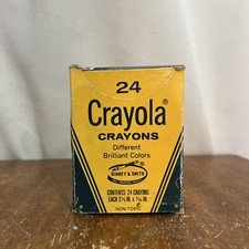Vintage Crayola Crayons 24 No. 24 - Binney Smith Co Arts Brilliant Colors