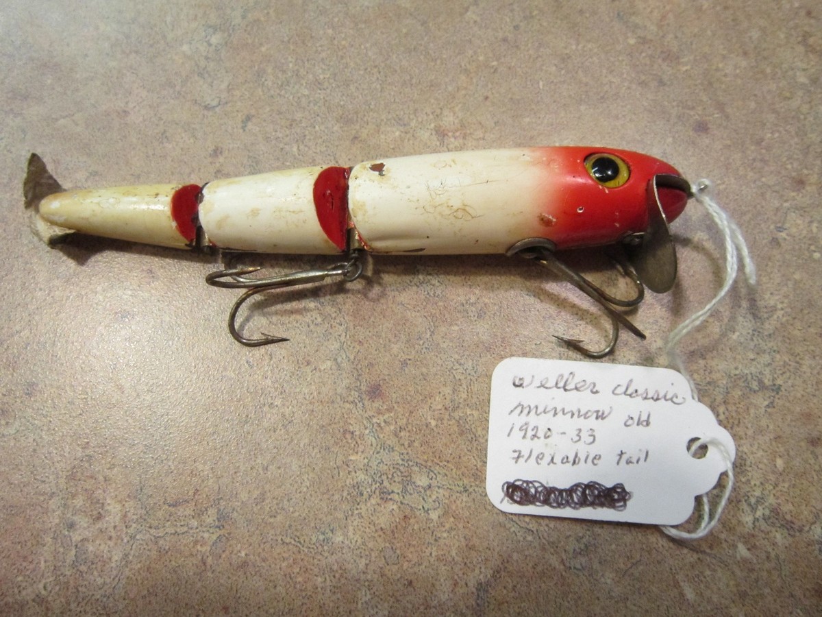 VINTAGE WELLER CLASSIC MINNOW LURE FLEX TAIL 1920-33 | eBay VINTAGE WELLER CLASSIC MINNOW LURE FLEX TAIL 1920-33 | eBay