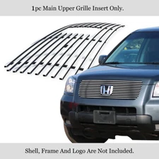 For 2006-2008 Honda Pilot Logo Show Upper Stainless Chrome Billet Grill Insert