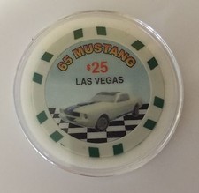 1965 Ford Mustang Poker Chip Card Guard Casino Vegas
