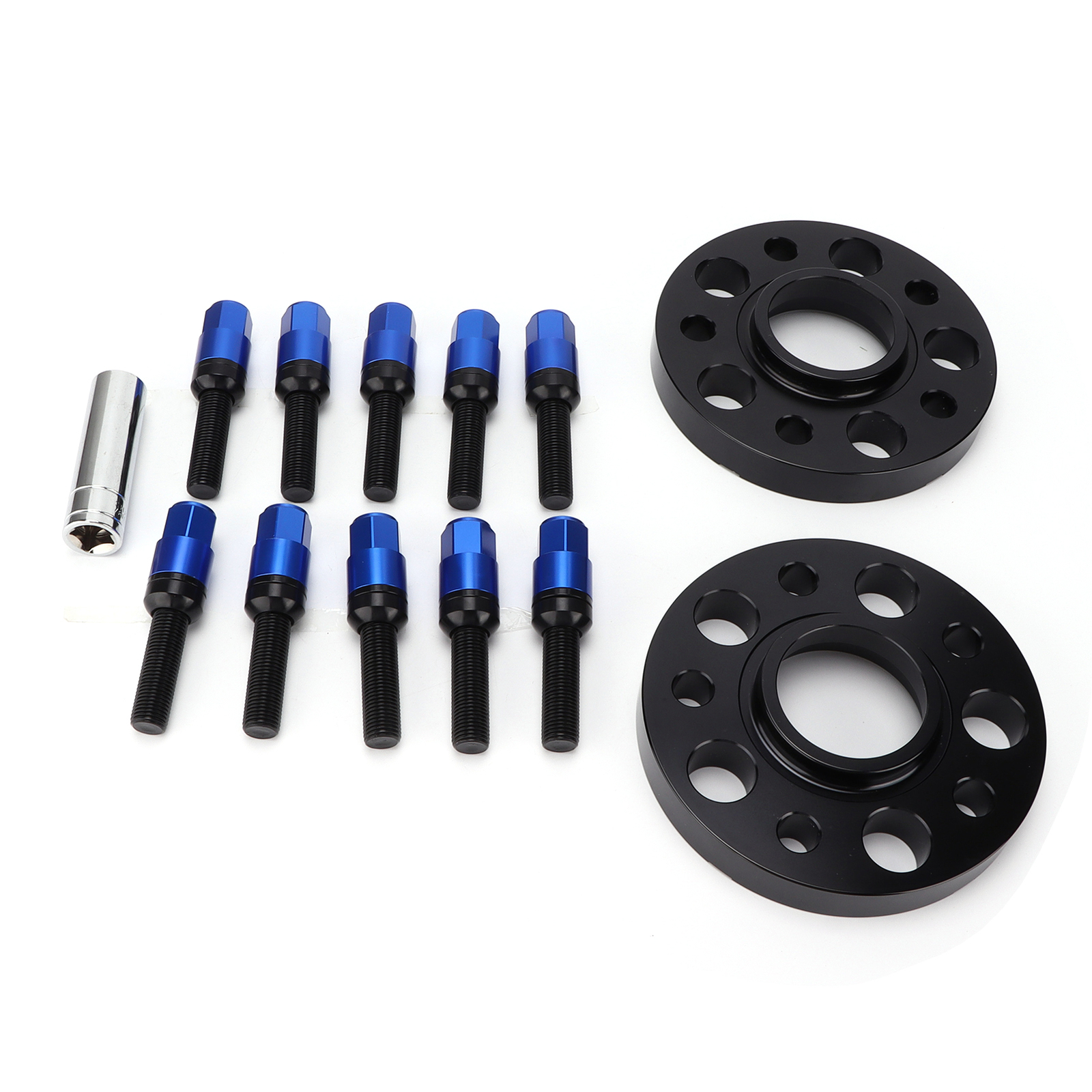 (blue)Hub Bore Wheel Adapter 6061 T6 Aluminum 2pcs Wheel Spacer