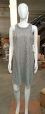 Eliza J EJ6M2507 Women’s Floral Lace Beaded Neckline Sheath Dress Gray Size 10