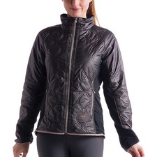 Lolë M (8-10) Jacket Glee Gray/black Quilted Puffer Dwr Womens $180