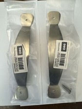 PAIR OF BARN DOOR HANDLE 9" Tall Sliding Barn Door Pull SATIN NICKEL 2 Handles