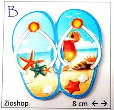 SET di 12pz Calamita Magnete Frigo Fridge Magnets PRINT APERI CIABATTINE SOUVENI