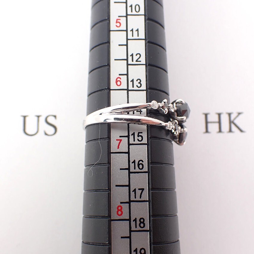 Used] K18WG black diamond ring/US size6.5/g503-42 | eBay