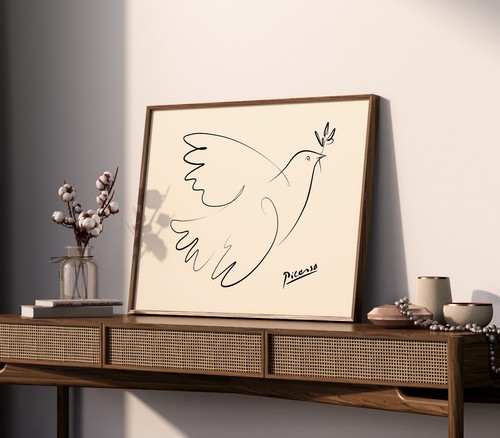 Picasso The Dove of Peace Print, Minimalist Modern Art Poster, Contemporary Art - Picture 4 of 5