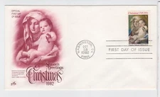 TurtlesTradingPost- Christmas- Madonna & Child- 1982 #2026- Artcraft Cachet FDC