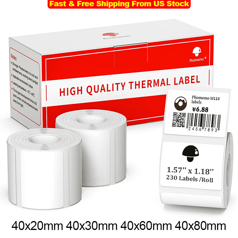 Phomemo M110 M200 Sticker Label Self-Adhesive Thermal Paper for Label Printing