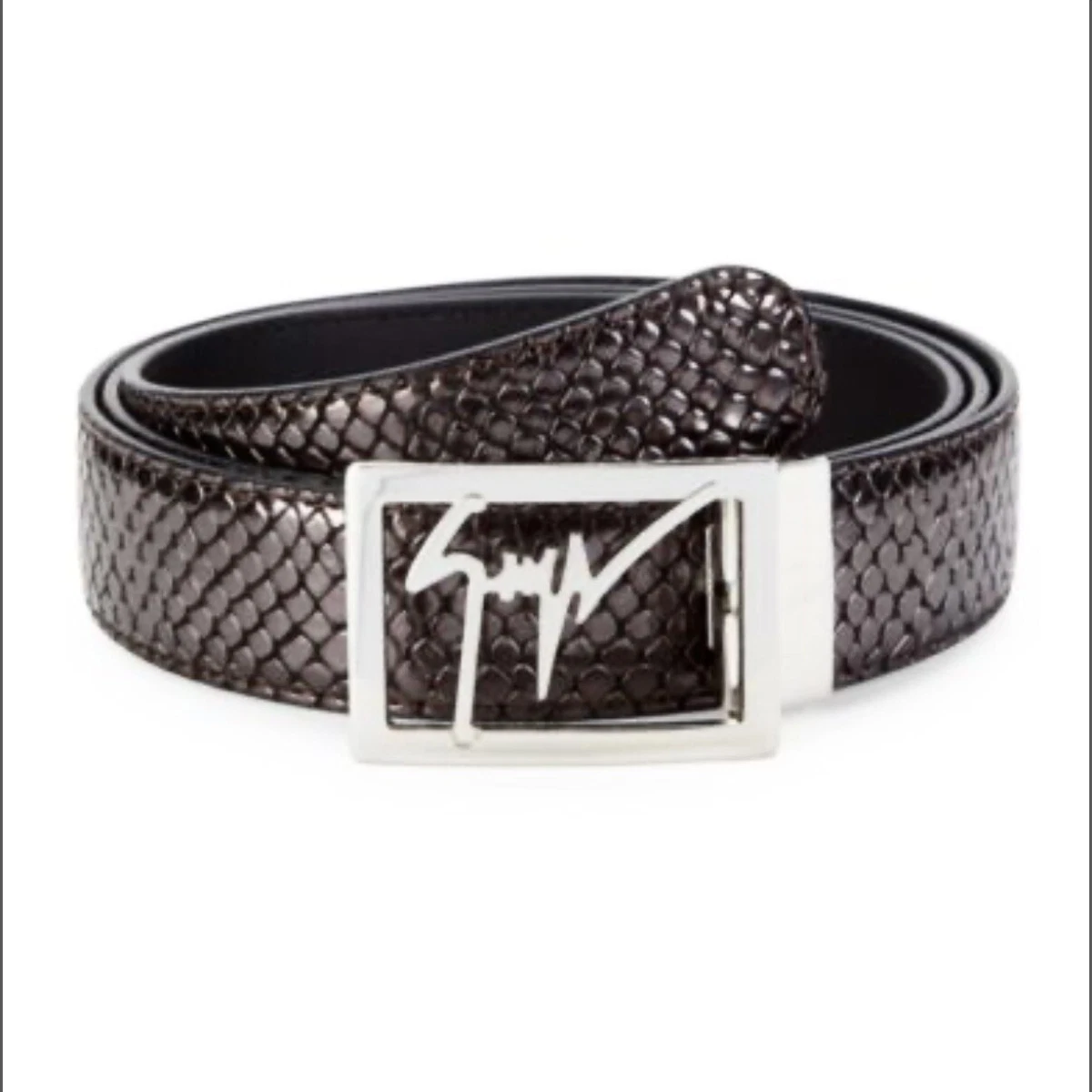Giuseppe Zanotti Black Leather Belt with Yellow Buckle Giuseppe Zanotti Wide Patent Leather Belt - Yellow Belts  main image 2