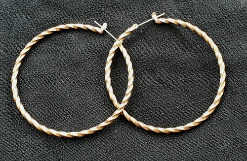 Boucles d'oreilles Panama tulipe pendante - Bijou fantaisie rétro