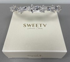 SWEETV CLEAR CRYSTAL HEADBAND FORMAL HEADPIECE SWEET 16 BRIDES NEW IN BOX
