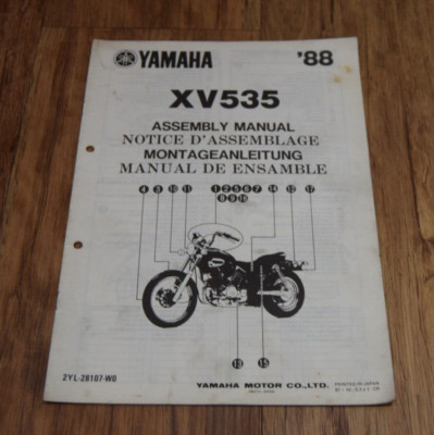 Yamaha XV535 Montageanleitung XV 535 Anleitung Oldtimer 1988 selten