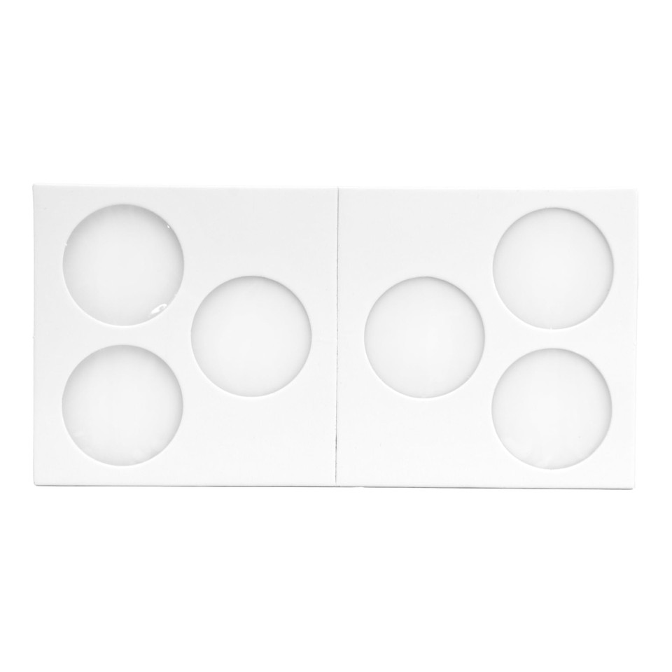 50 Pezzi Nuovo Cartone Bianco 2x2 Portamonete In Mylar Con Scatola Portaoggetti Portamonete In Cartone Custodia 17,5-40 Mm - Foto 9