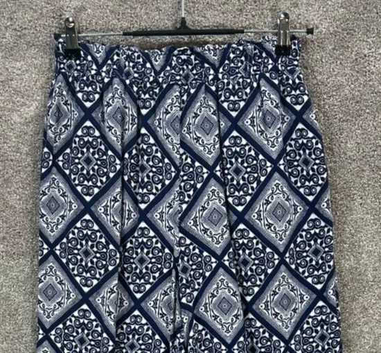 Брюки женские Rue 21 средние синие фактические 26X29 широкие эластичные на талии без застежек богемное - Изображение 3 из 4