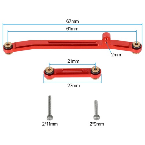 Asta di collegamento sterzo in metallo per Emax Servo Assiale SCX24 Aggiornamenti Ricambi 1/24 RC Auto - Foto 8 di 18