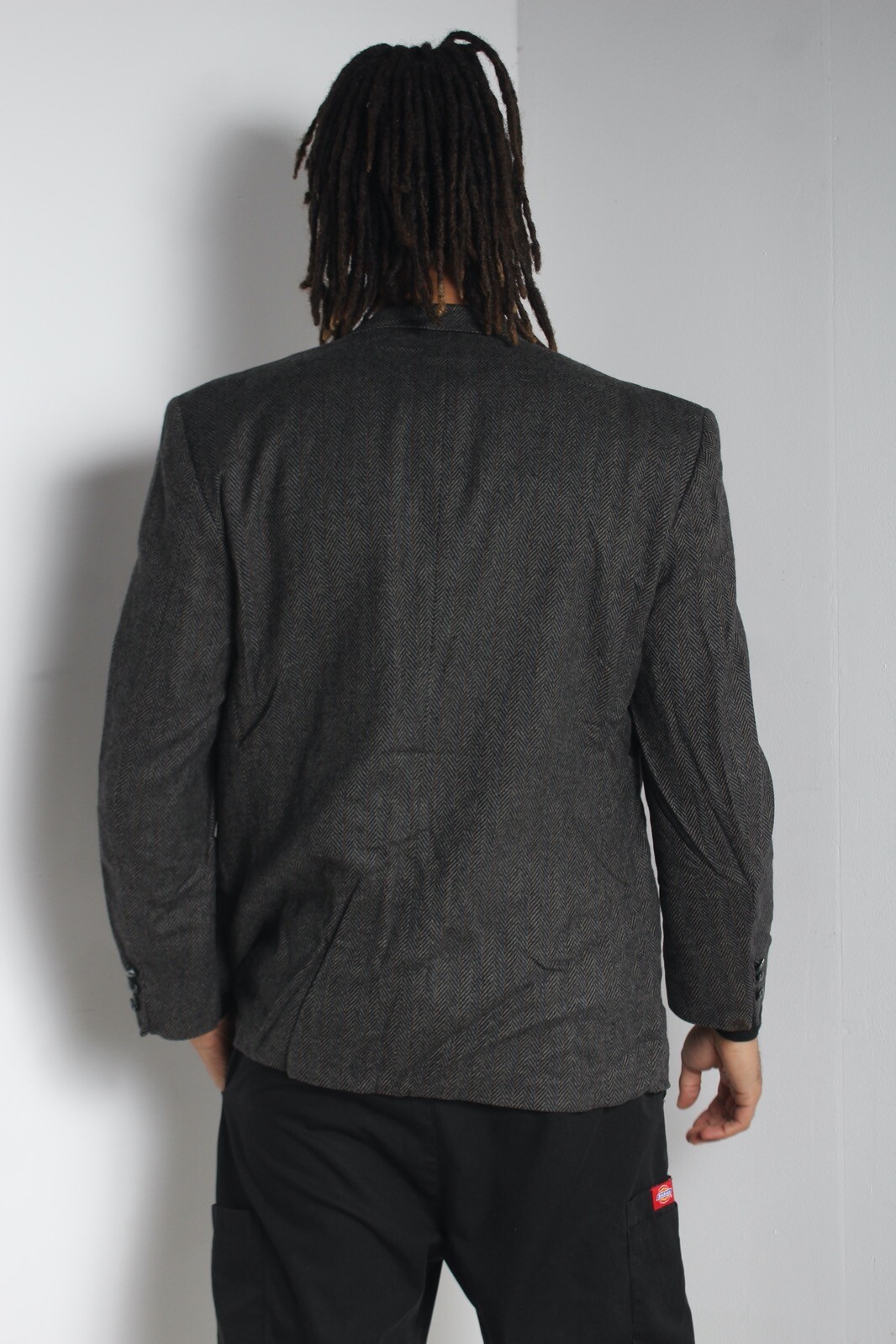 FILA Giacca blazer tuta tweed uomo vintage Embassy Row grigio taglia 44 L30' (W1 N5)