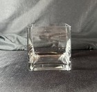 Qty. 6 4"x4"x4" Square Glass Vase Floral Votive Clear Food Wedding Events decor