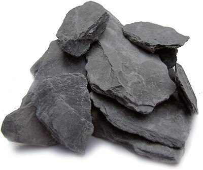 2LB GRAY SLATE AQUARIUM STONE ROCK AQUARIUM FISH TANK NATURAL SHRIMP BETTA