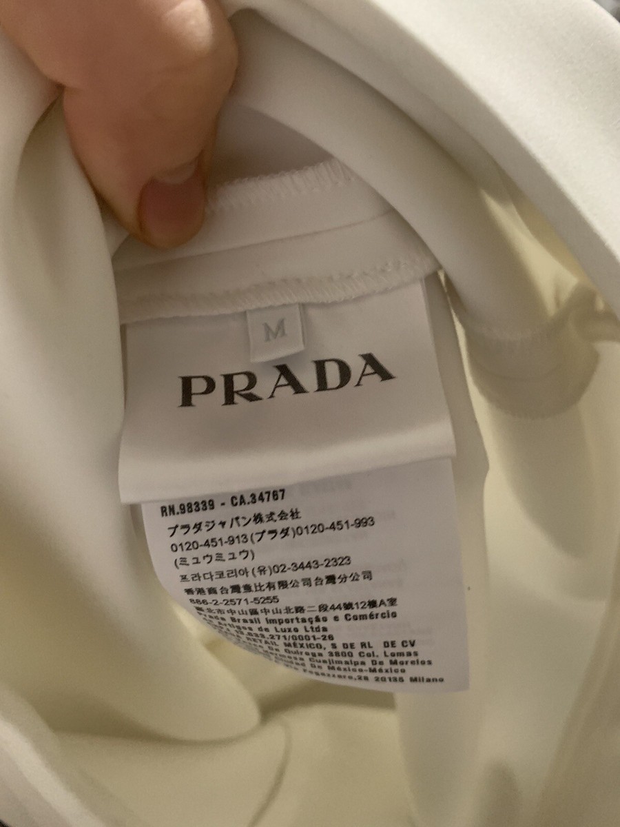 $1750 Prada White Double Jersey Technical Hoodie Size Medium $1750 Prada White Double Jersey Technical Hoodie Size Medium