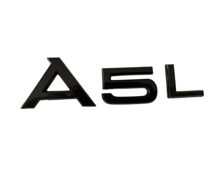 グロッシーブラック フィット アウディ A5L リアトランク エンブレムバッジ ネームプレート デカール 文字番号