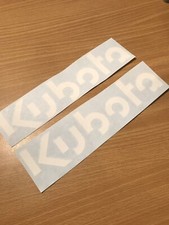 Kubota 12 White New Logo Tracto Vinyl Decal Sticker - Set Of 2 Tractor Kubota 12 White New Logo Tracto Vinyl Decal Sticker - Set Of 2 Tractor