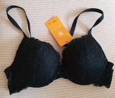 WingsLove Black Lace Underwired Bra 34A NWT Padded Lined Sexy T-Shirt Wedding
