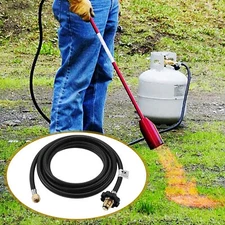 Propane Hose Adapter 12ft 350PSI Soft Nose P.O.L Valve for Weed Burner Torch